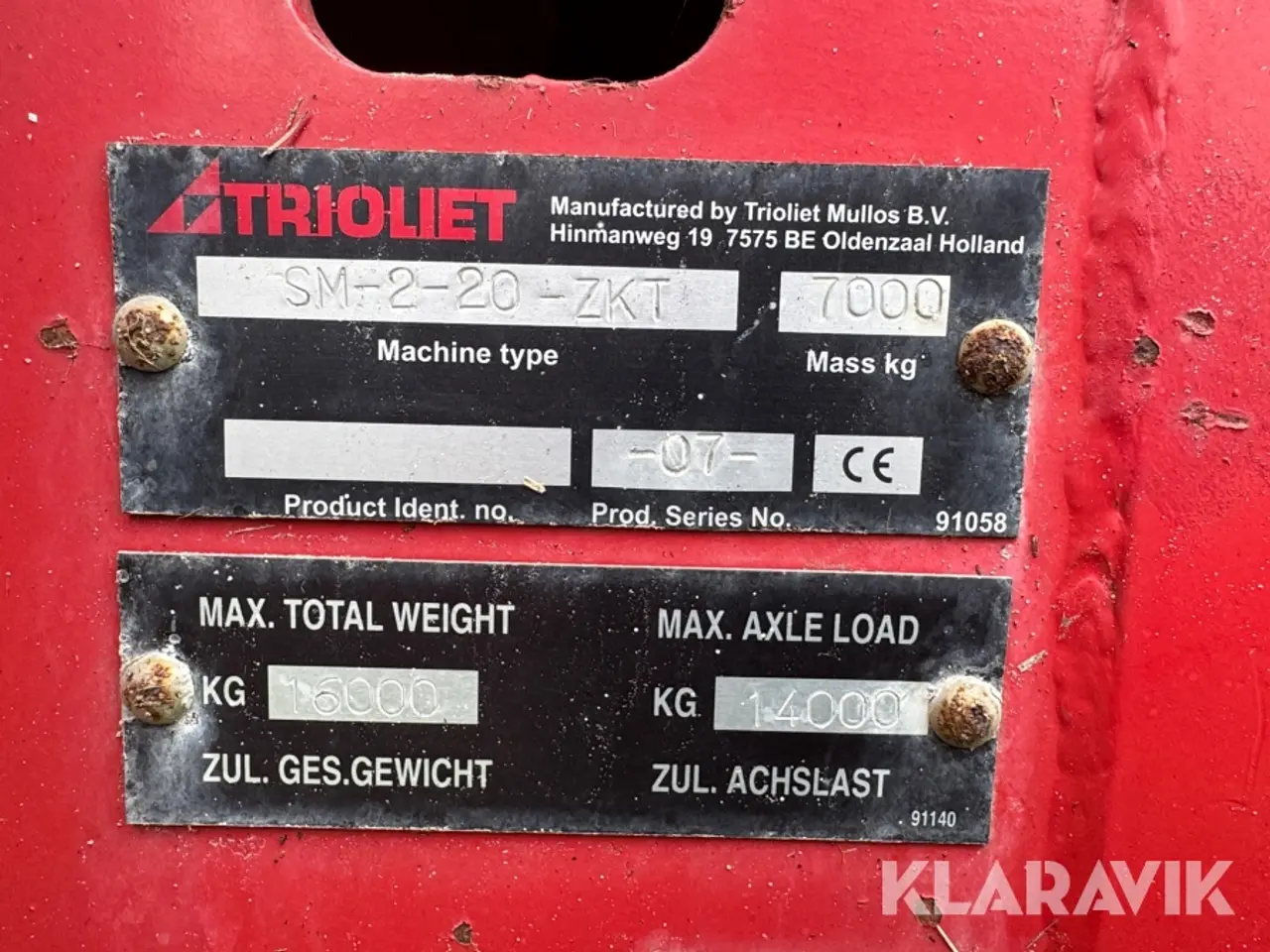Billede 5 - Fuldfoder vogn Trioliet SM-2-20-ZKT
