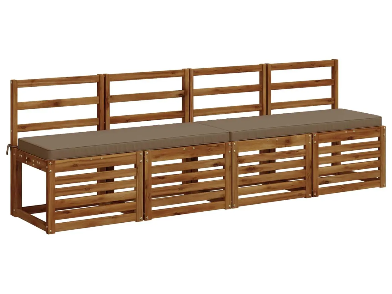 Billede 2 - Bænkepude VUGHT gråbrun 120 x 40 x 5 cm i 100% polyester
