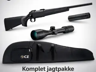 CZ 457 salonriffelpakke med kikkert / lyddæmper kal. 22 eller 17 hmr-22 LR