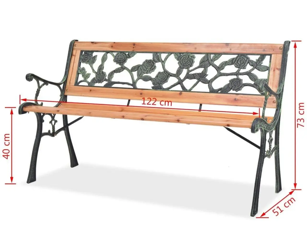 Billede 7 - Havebænk i træ 122 cm