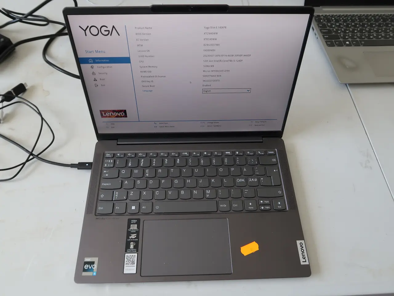 Billede 1 - Bærbar computer LENOVO YOGA Slim 6i
