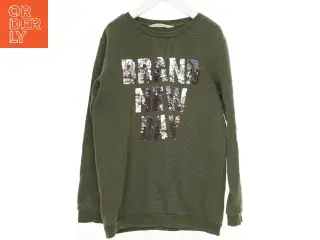 Grøn sweatshirt med palietter fra H&M (str. 146)