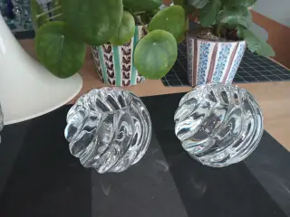 Flotte fyrfadsstager i klar glas