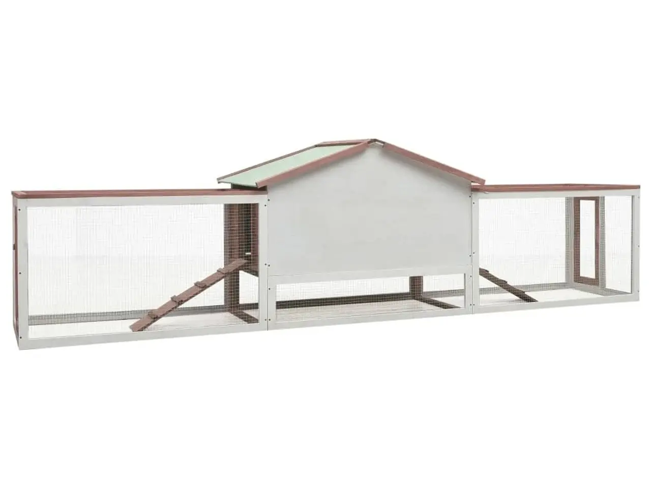 Billede 5 - Kaninbur 310x70x87 cm massivt fyrre- og grantræ mokkafarvet