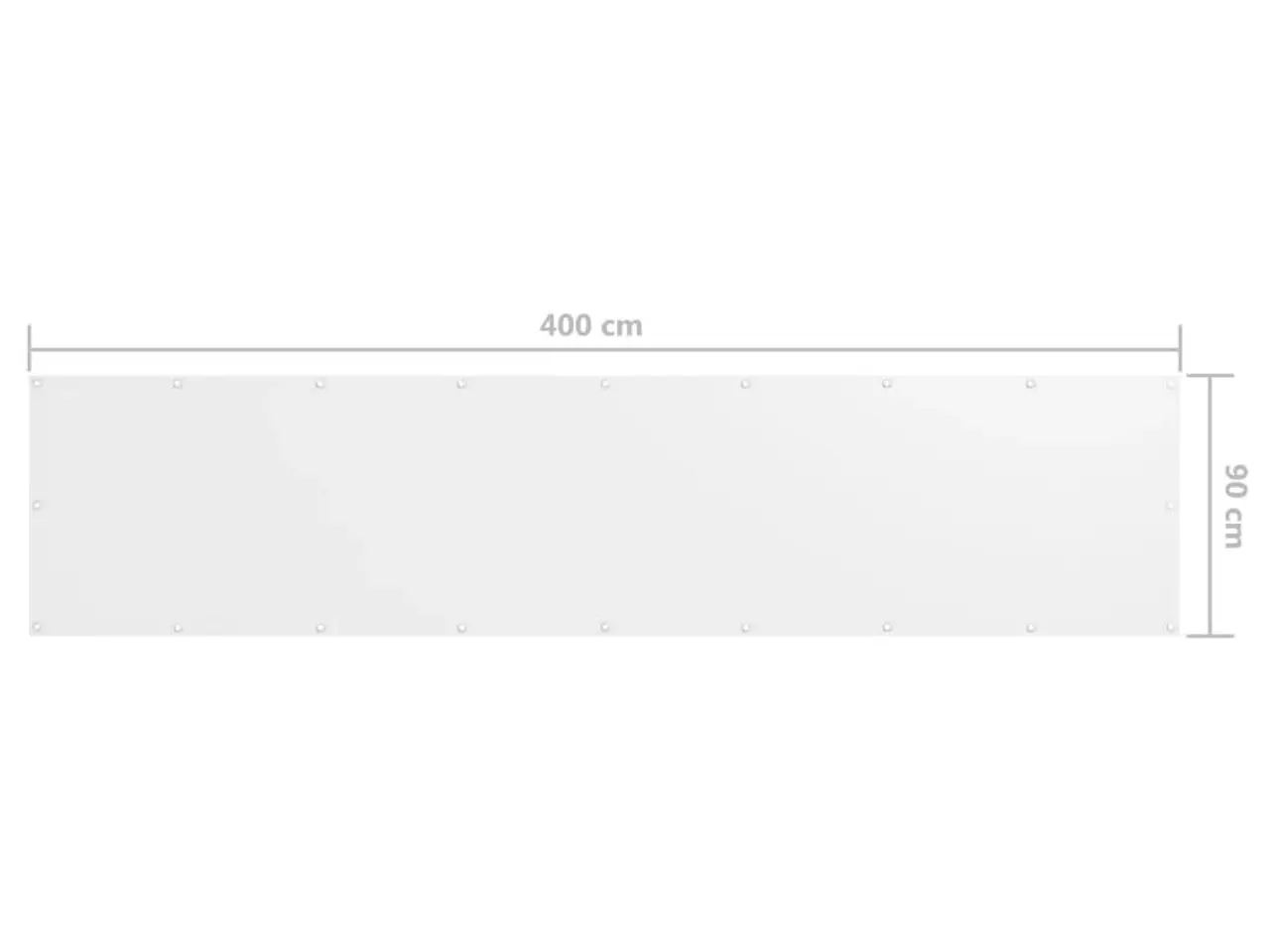 Billede 5 - Altanafskærmning 90x400 cm oxfordstof hvid
