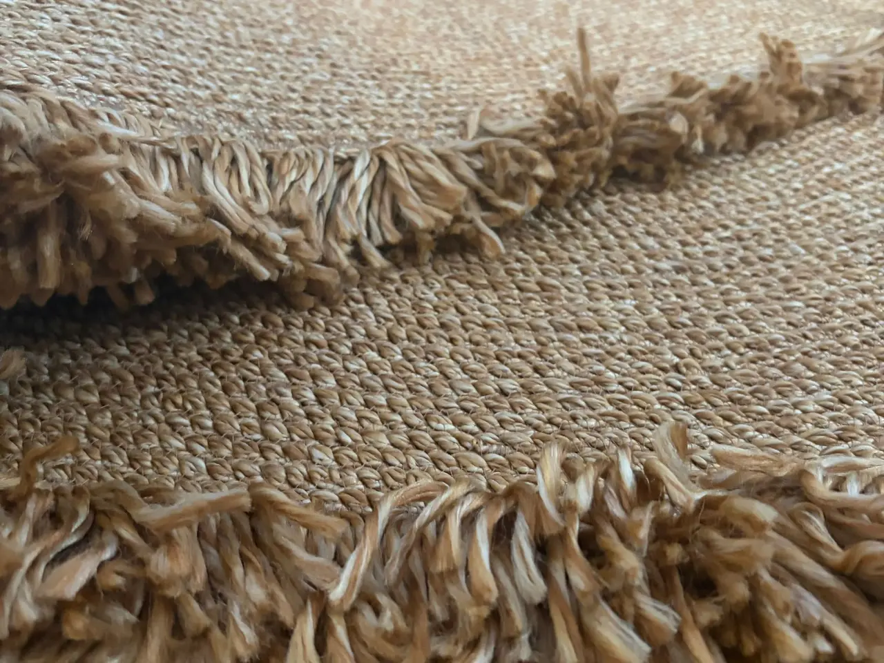 Billede 4 - Stilfuldt rundt tæppe (Naturfarve, Ø 120 cm)