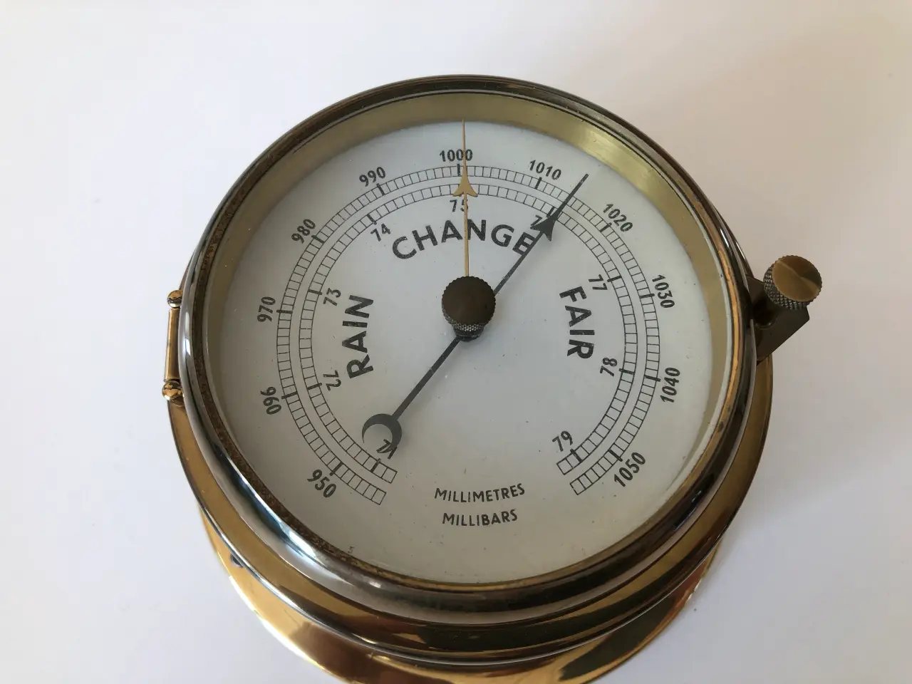 Billede 1 - Skibsbarometer i messing