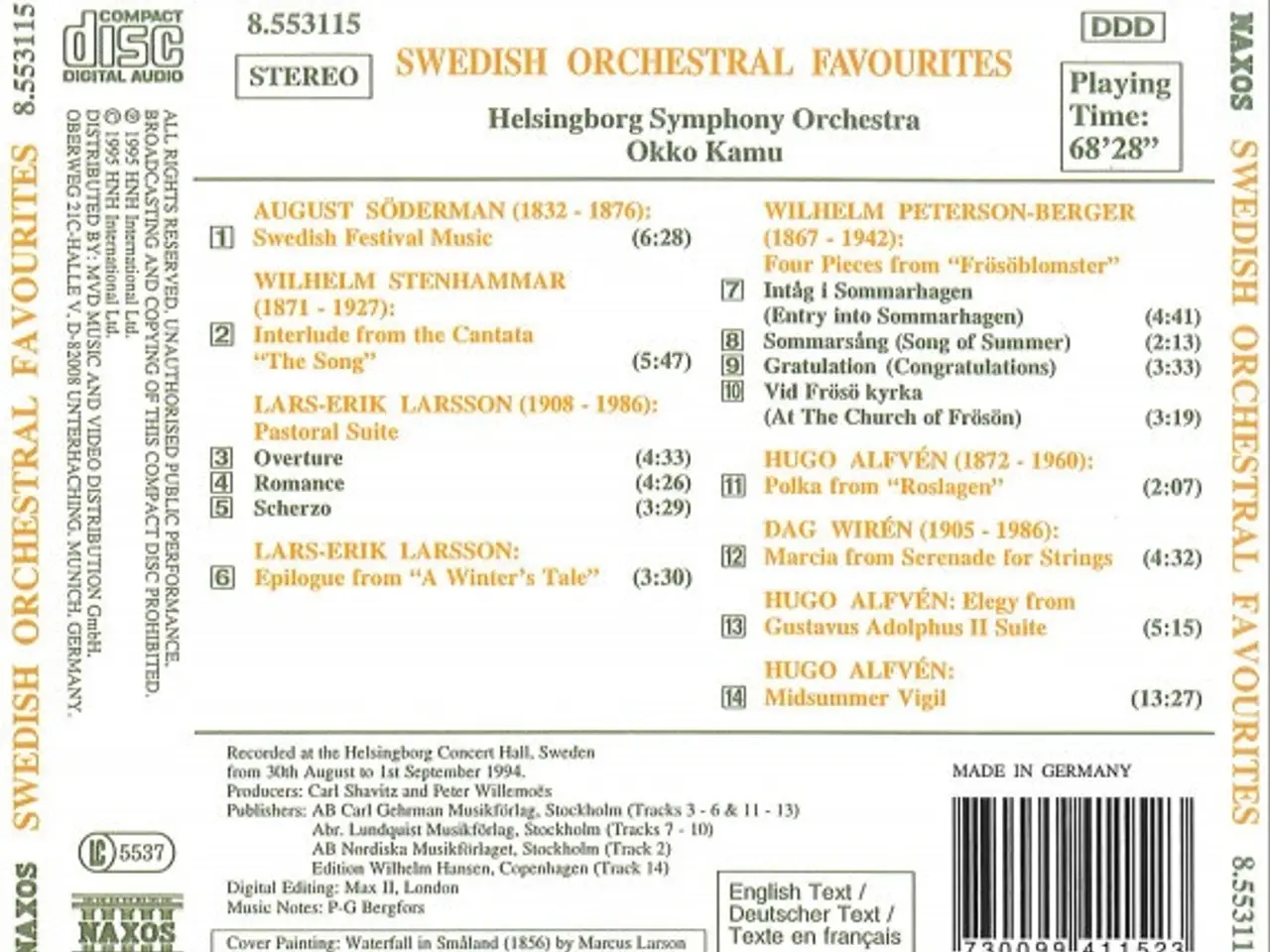 Billede 2 - Helsingborg Symphony… – Swedish Orchestral… – CD