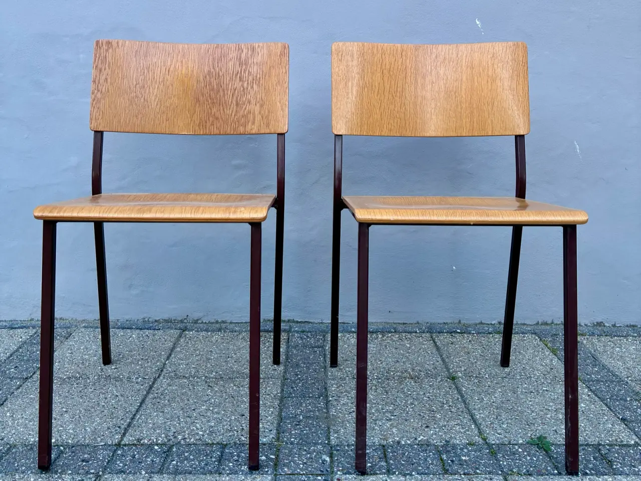 Billede 2 - 2 MH Møbel Retro stole eg / metal