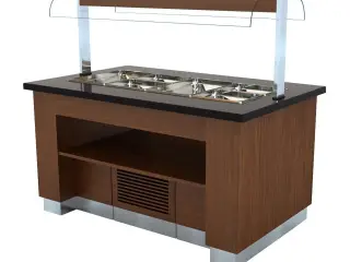 HOT BUFFET WENGE 1300 WITH 3X 1/1GN BAIN-MARIE