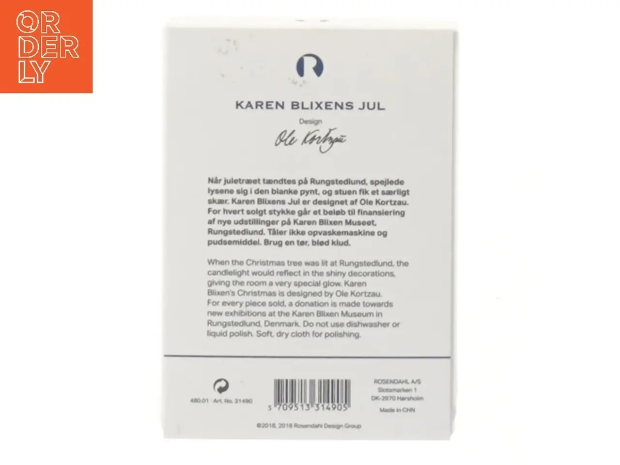 Billede 2 - Rosendahl Karen Blixens Jul dekoration fra Rosendahl (str. Ø 6 cm)