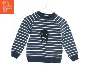 Stribet sweatshirt med monster motiv fra Pomp de Lux (str. 92)