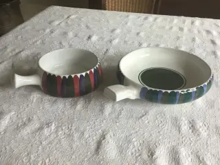 2 Retro serverings skåle