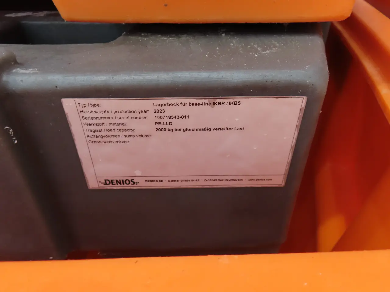 Billede 6 - 4 stk. Spildekar DENIOS Lagerbock Für base-line IKBR
