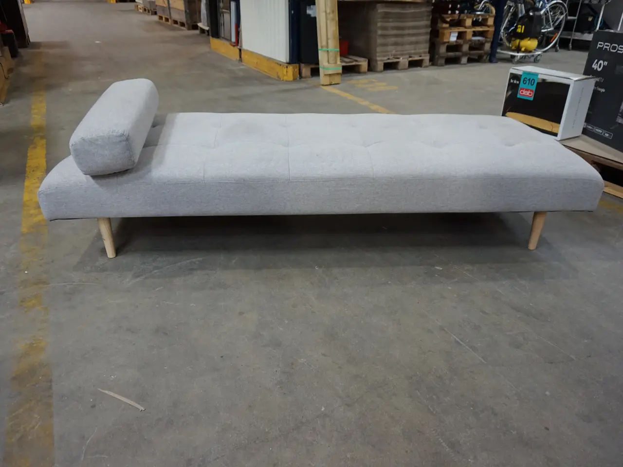 Billede 2 - Monroe Daybed grå stof 84x200 cm