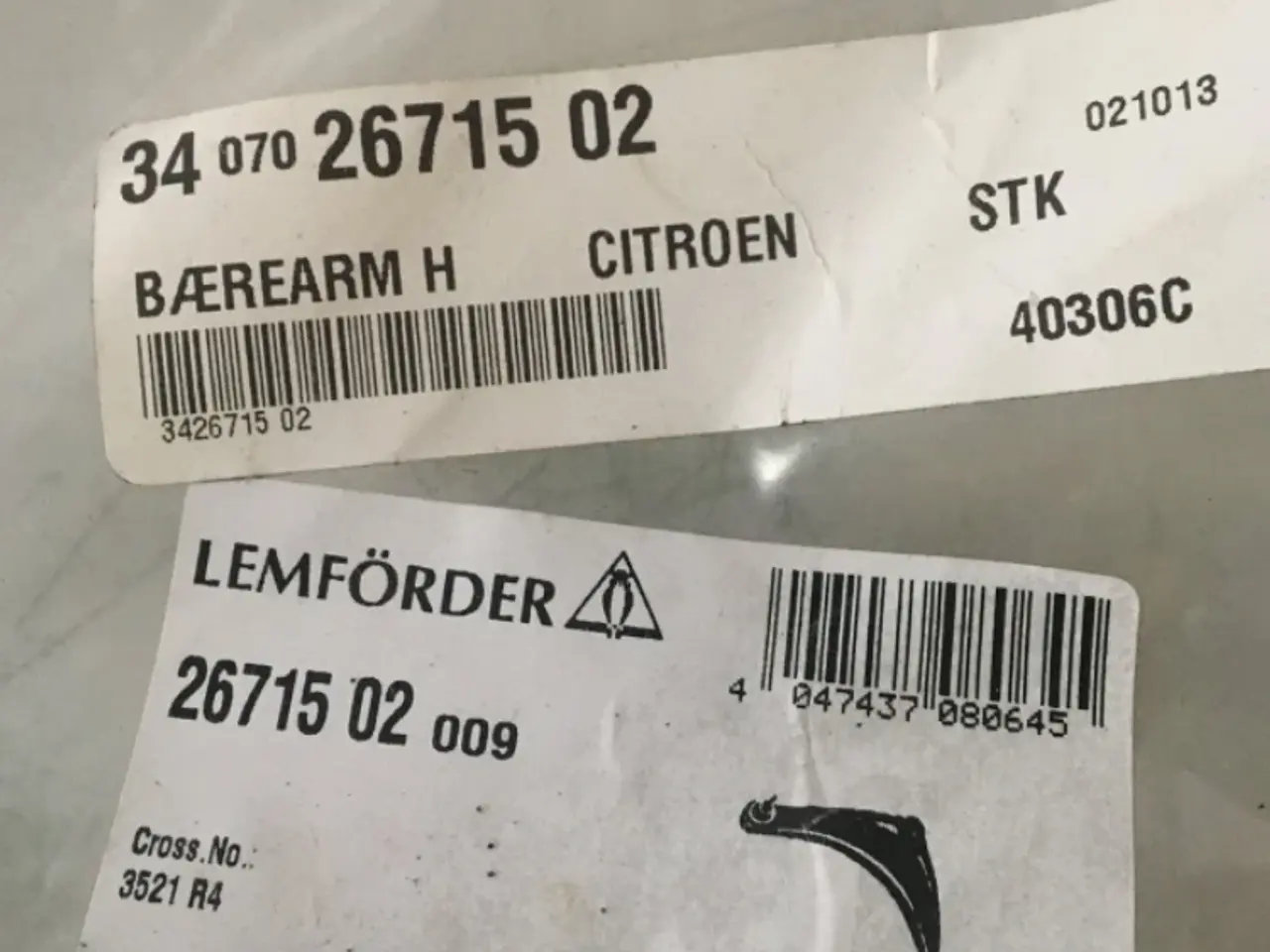 Billede 1 - Bærearm Citroën Peugeot