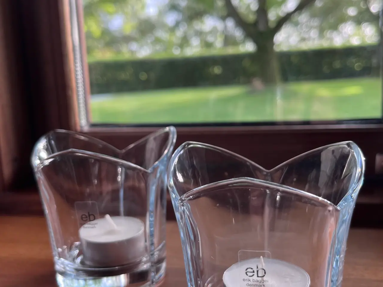 Billede 2 - 2 fine glas fyrfadsstager fra Erik Bagger