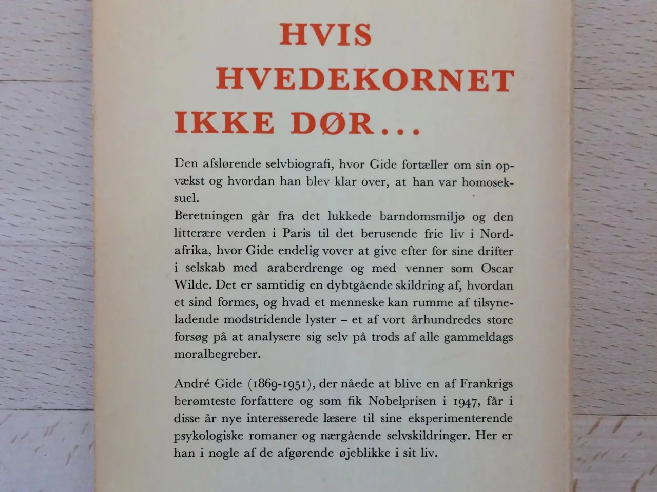 Billede 2 - Hvis hvedekornet ikke dør, André Gide