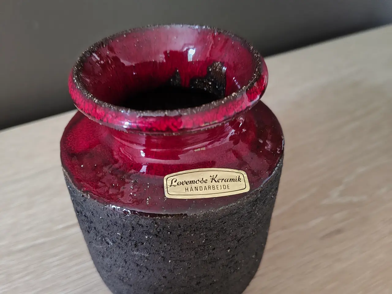 Billede 2 - Flot løvemose keramik vase