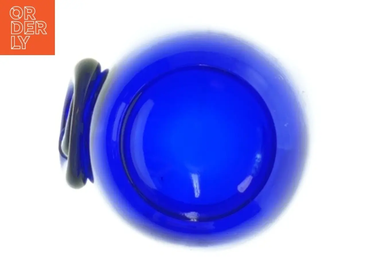 Billede 2 - Blåt glas (str. H 5,5 cm, ø 6,5 cm)