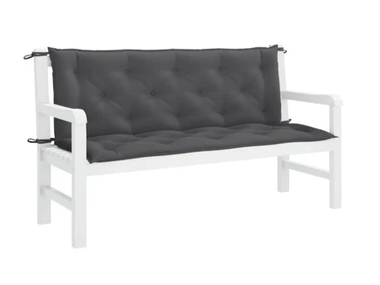 Billede 4 - Hynde til havebænk 150x(50+50)x7 cm oxfordstof antracitgrå