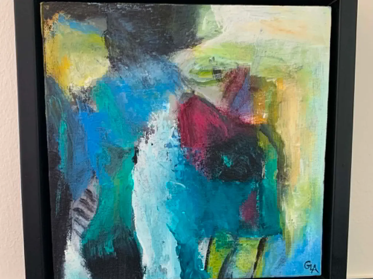 Billede 1 - Abstrakt oliemaleri af Gitte Lea Andersen