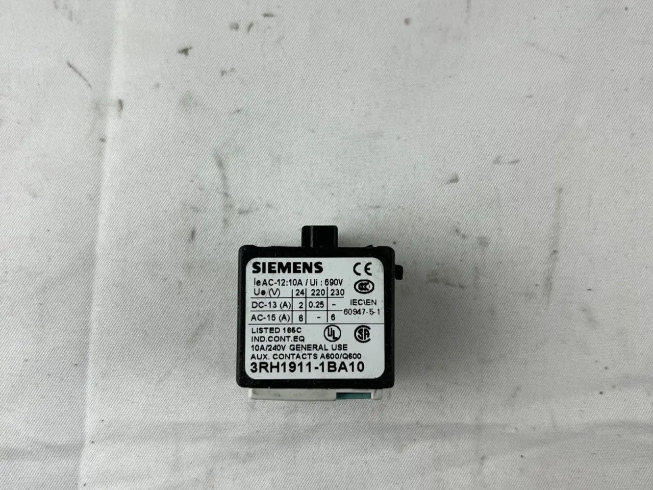 Billede 3 - Siemens 3RH1911-1BA10 Auxiliary Contact Block 1NO