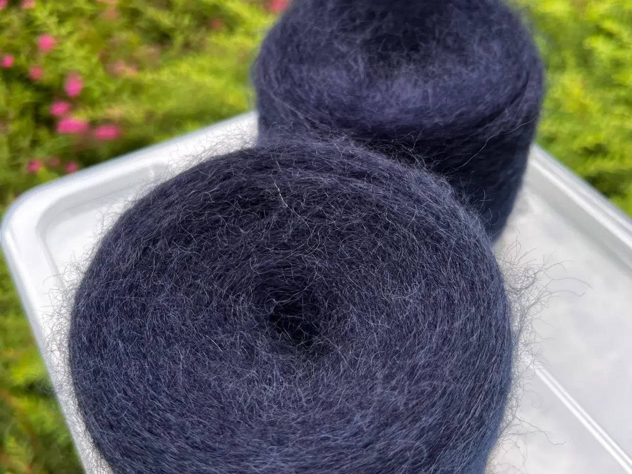 Billede 5 - Italiensk garn, Mohair / Silke - Marineblå - 218 g