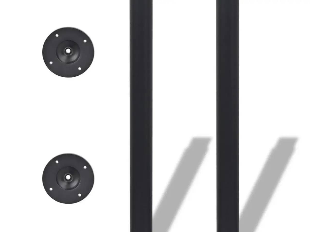 Billede 2 - Teleskopiske bordben - sort, 710-1.100 mm (sæt af 2)