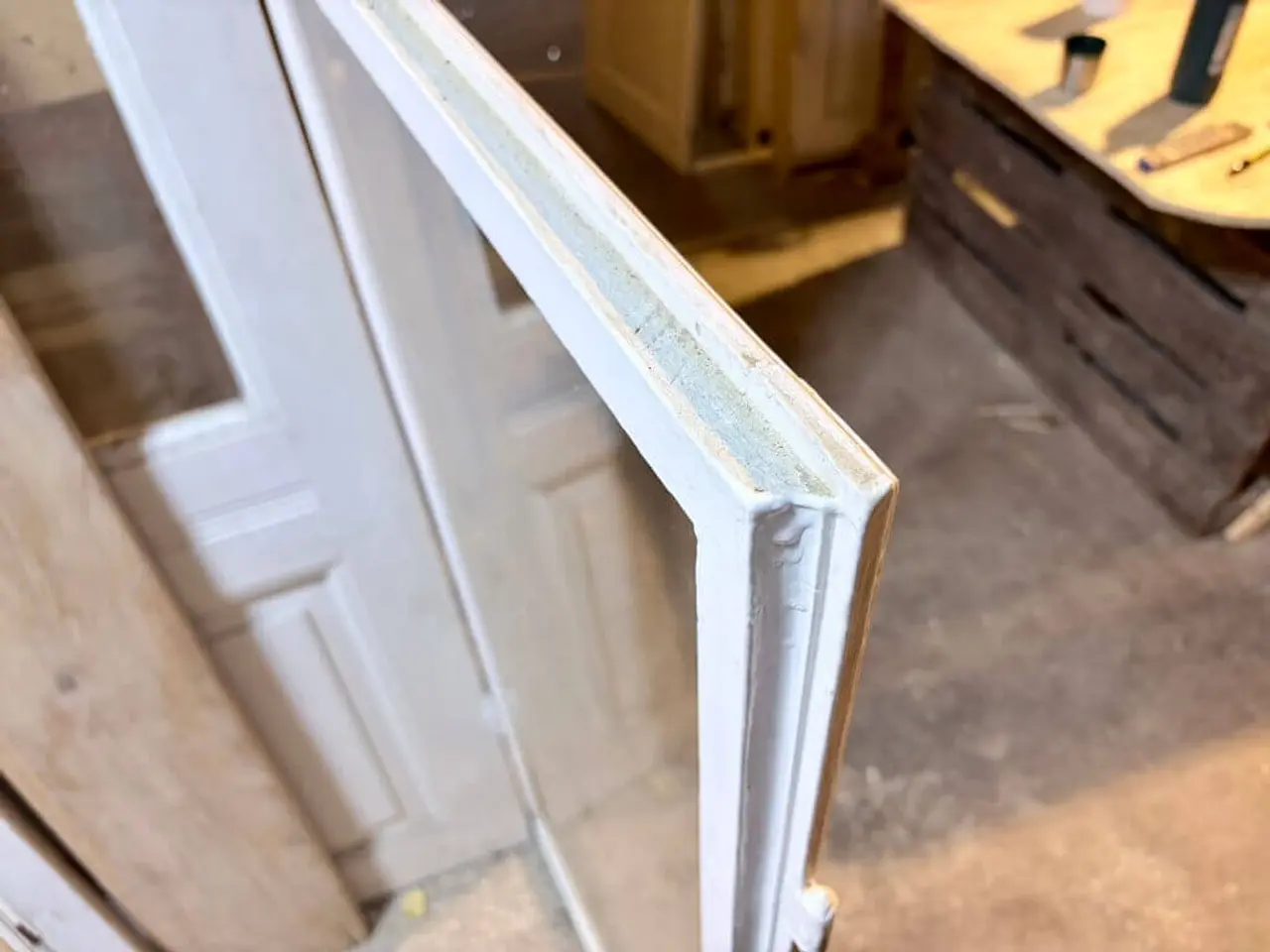 Billede 4 - Store, originale forsatsrammer m. kittet rude
