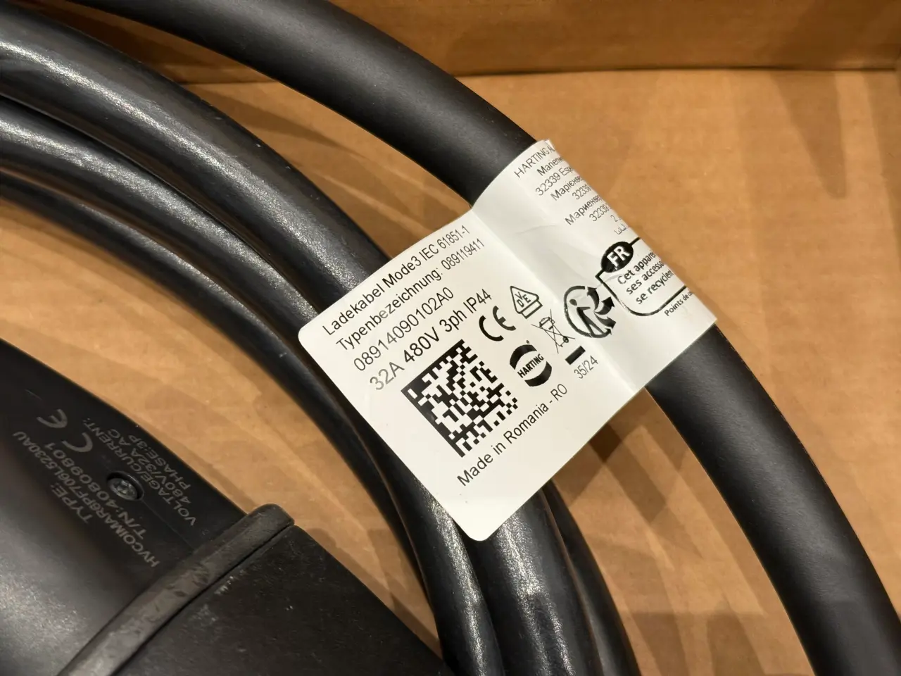 Billede 3 - Ladekabel 22 KW, 32A, 5m