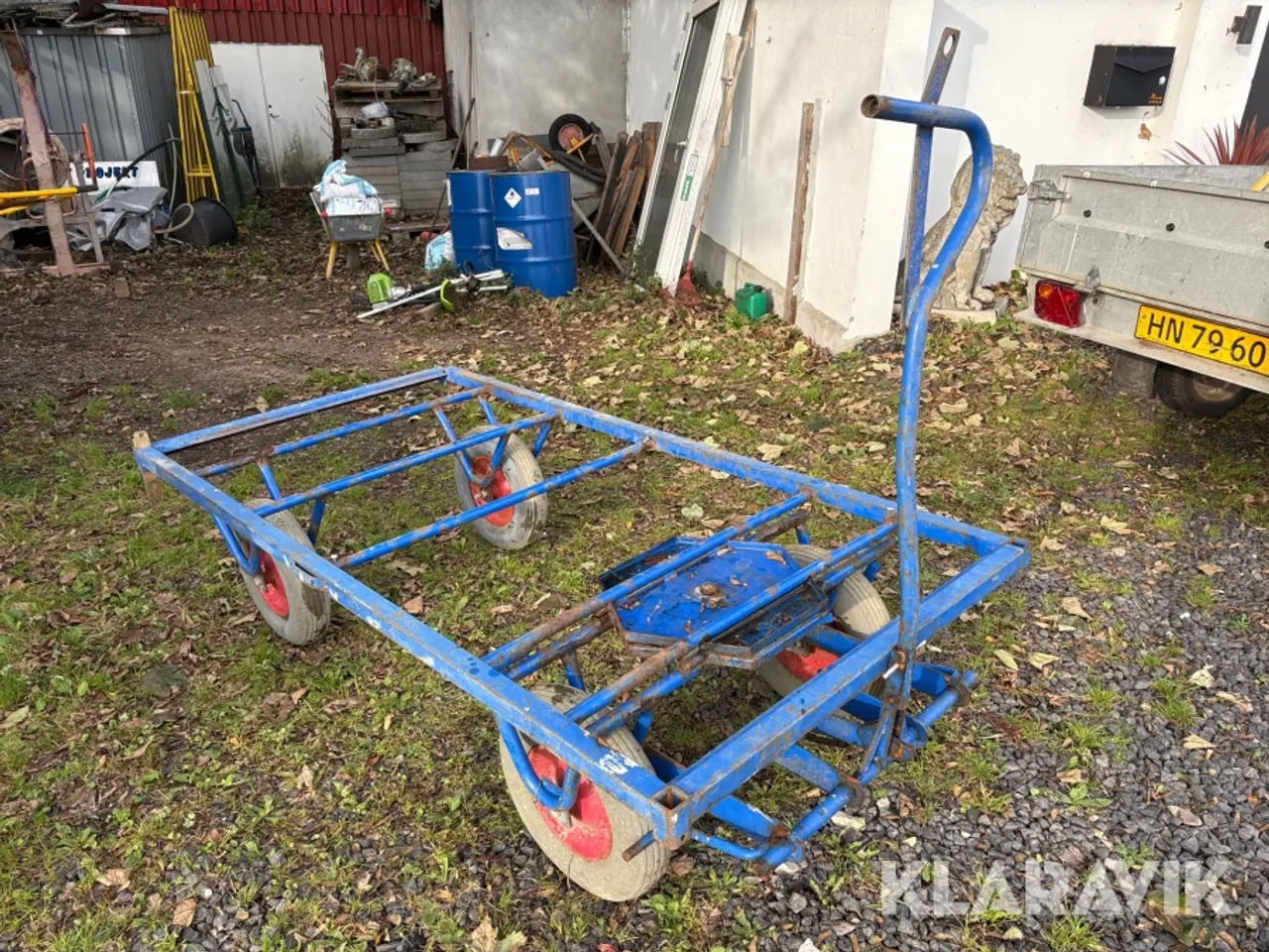 Billede 3 - Stål vogn med massive hjul og bremse