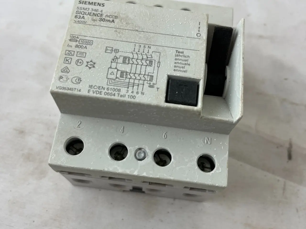 Billede 3 - Siemens 5SM3346-4 RCCB Residual Current 63A 30mA 4