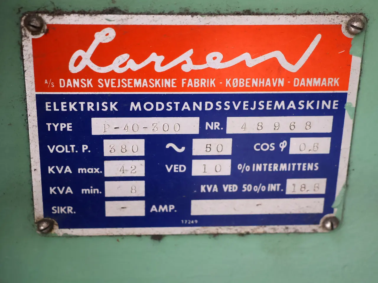 Billede 10 - Larsen punktsvejser model P-40-300