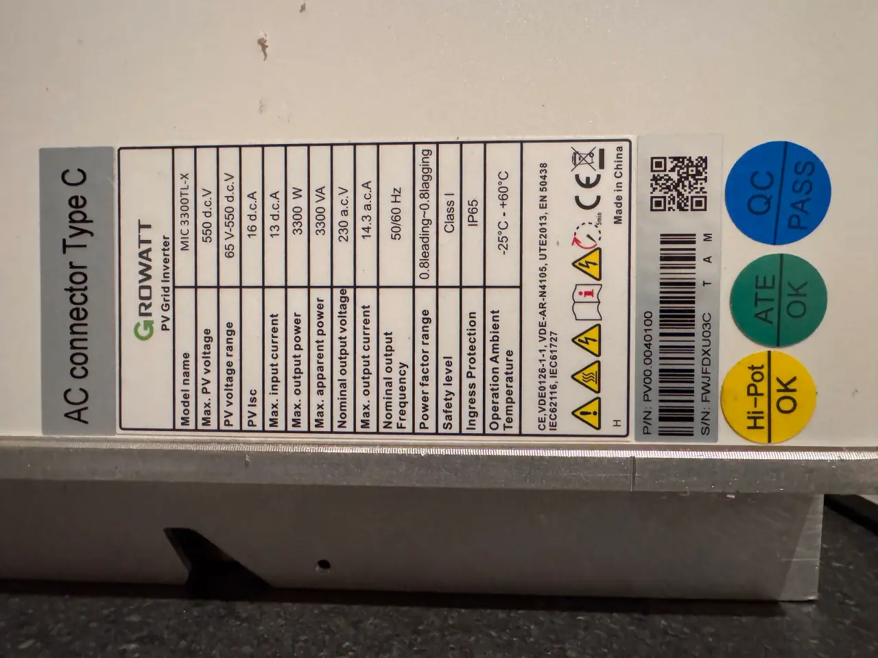 Billede 2 - Growatt MIC 3300TL-X solcelleinverter