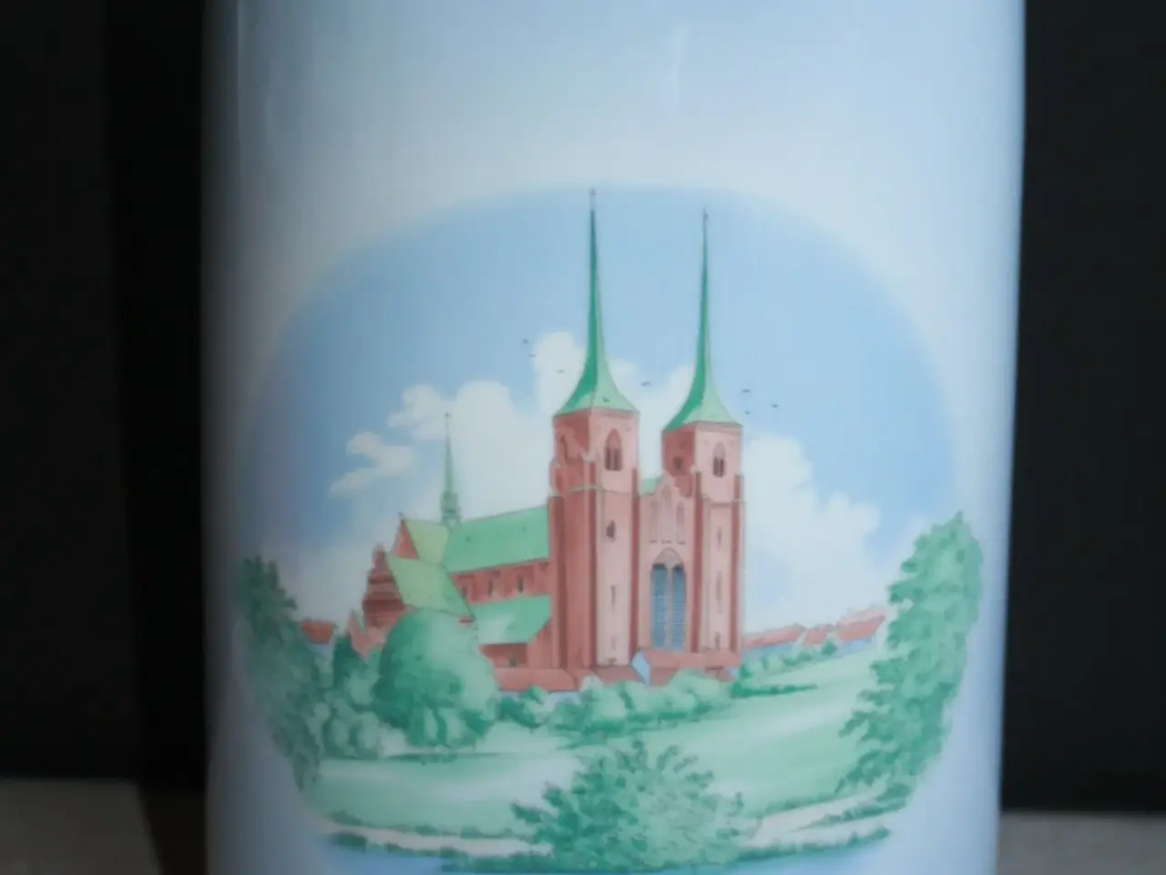 Billede 3 - Vase med Roskilde Domkirke og Dybbøl Mølle 