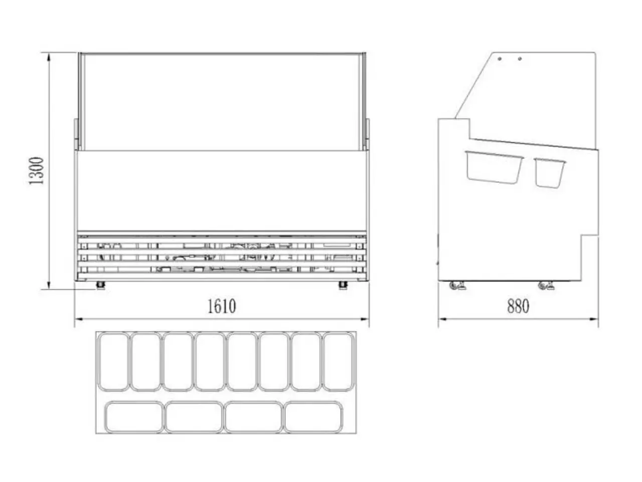 Billede 2 - Isfryser 12x 5 L – BORNEO – B1610 x D880 x H1300mm
