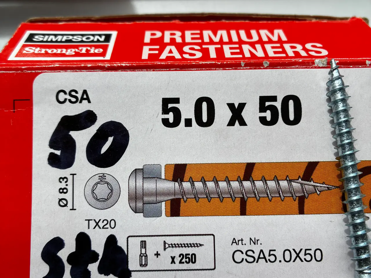Billede 3 - Kamsøm CNA4,0x40 mm og beslagskrue CSA5,0x50 mm