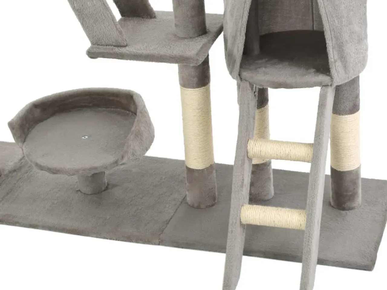 Billede 7 - Kradsetræ til katte med sisal-kradsestolper 230-250 cm - grå