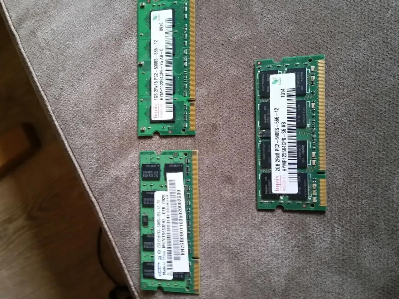 Billede 1 - 2GB + 2GB + 1GB DDR2 ram (bærbar)