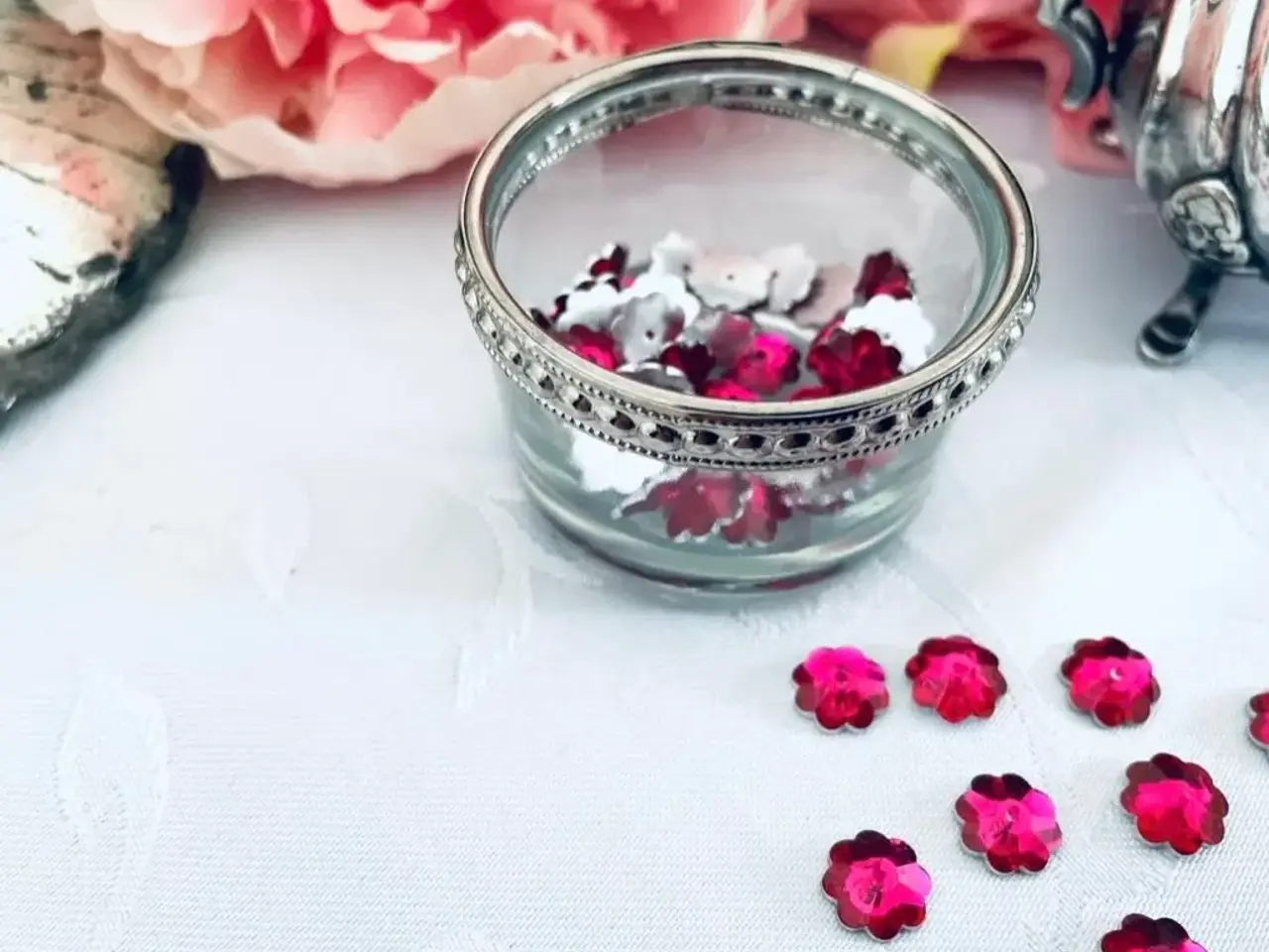 Billede 3 - Blomster pink dekoration/ hobby 