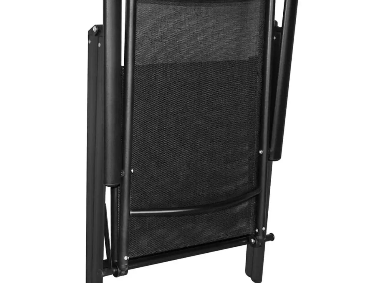 Billede 7 - Foldbare havestole - 4 stk. i aluminium og textilene, sort