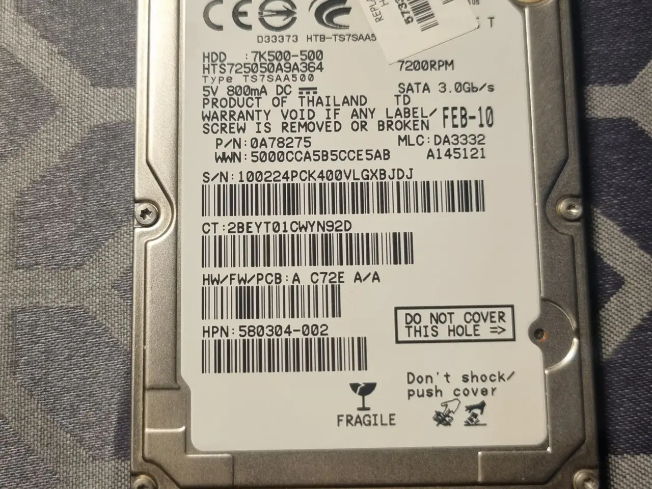Billede 2 - Hitachi 2.5" 600GB!