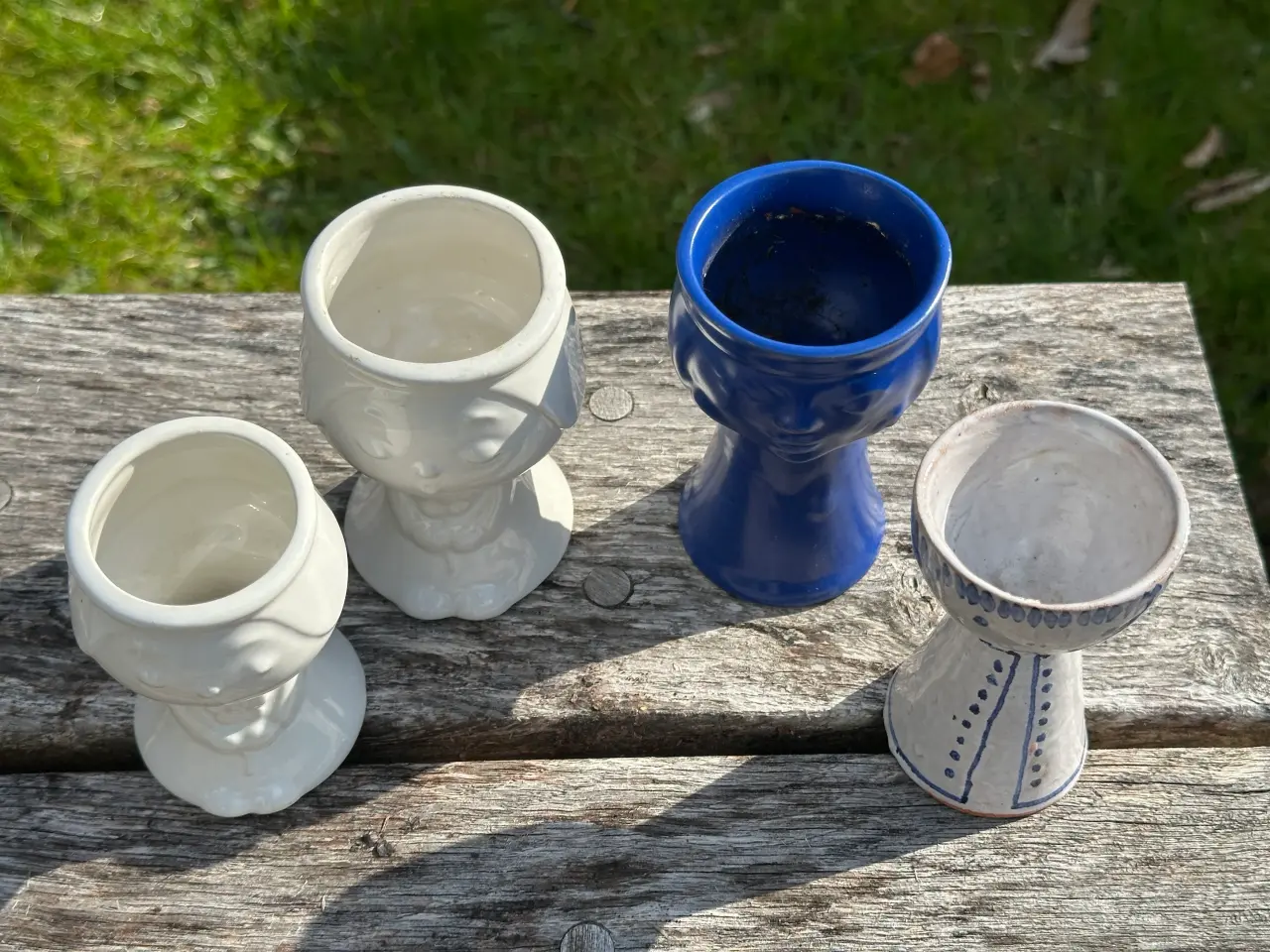 Billede 2 - 4 retro keramik potte damer