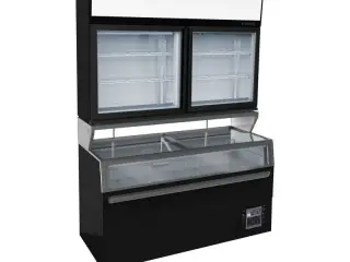 Sort Supermarked Kombinationsfryser 948 Liter