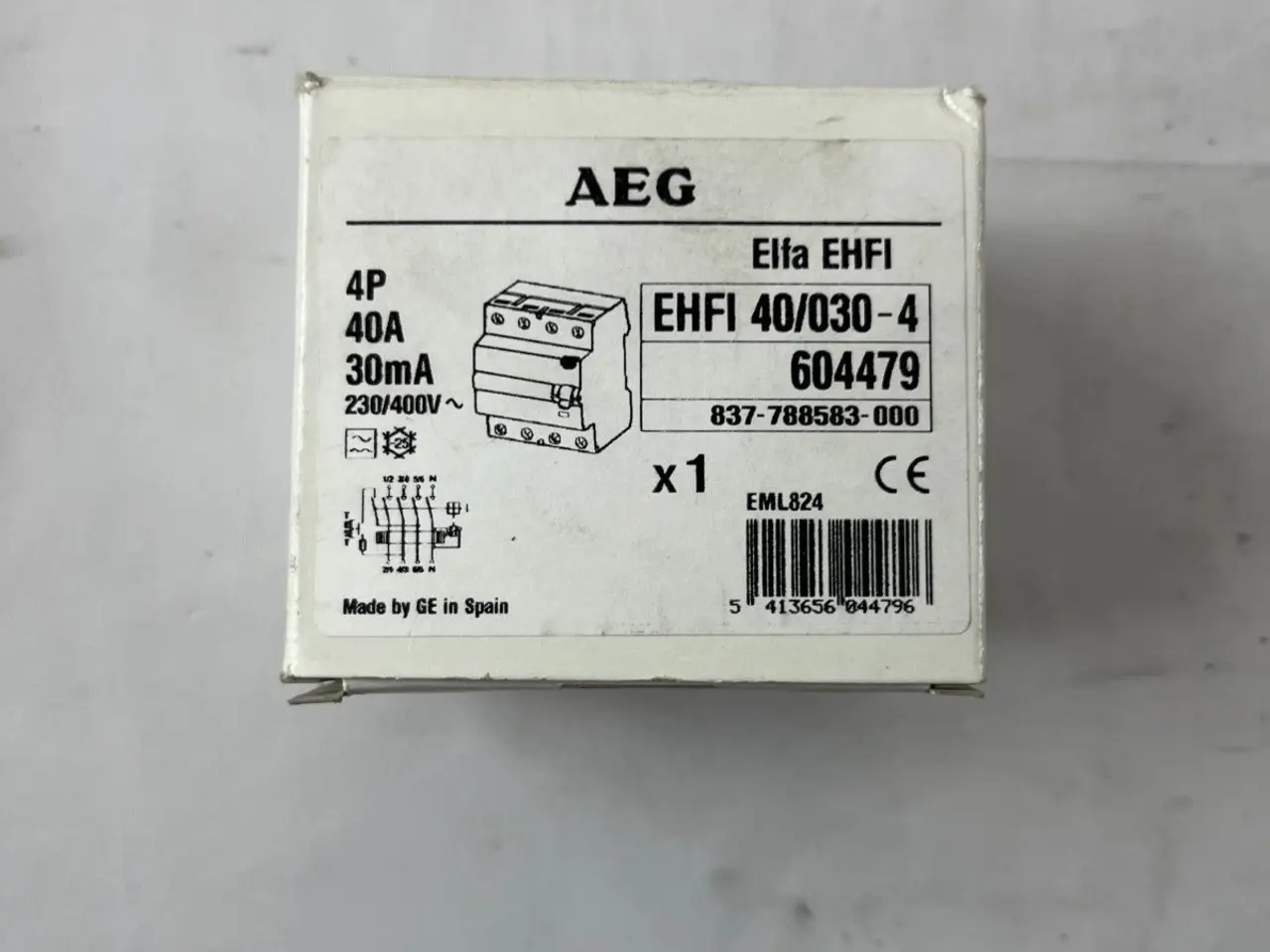 Billede 3 - AEG EHFI 40/030-4 4P 40A 30mA RCD Residual Current