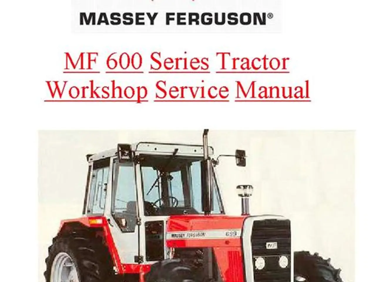 Billede 1 - Massey Ferguson 600 serie værkstedsmanual