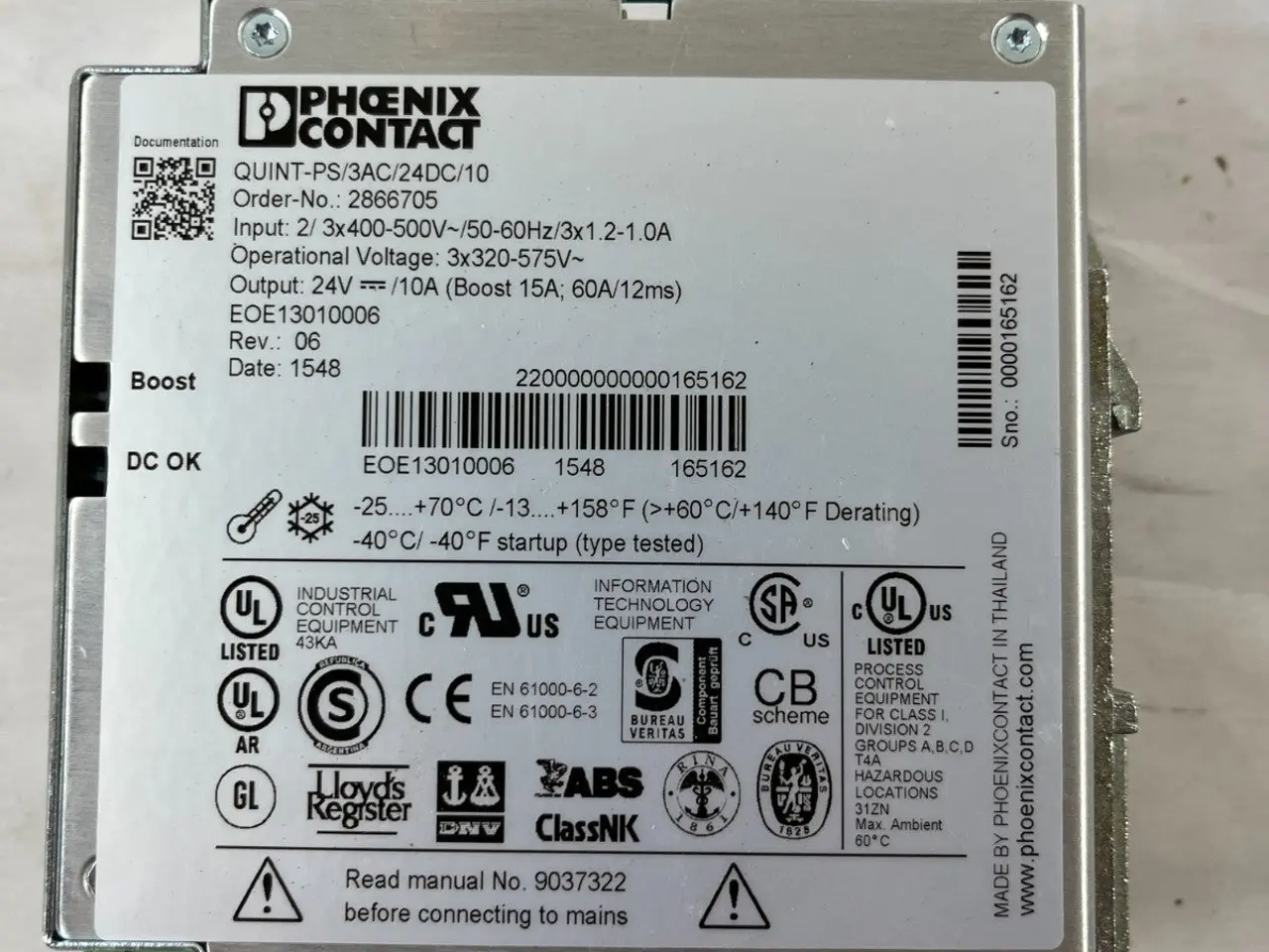 Billede 5 - Phoenix Contact QUINT-PS/3AC/24DC/10 2866705 24VDC