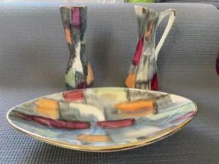 Tysk fad, vase og kande