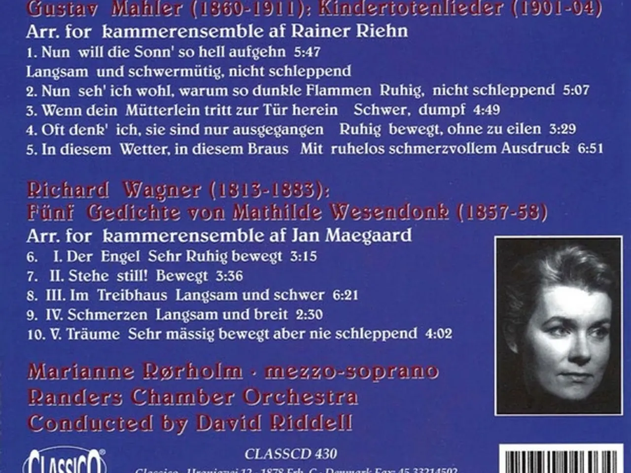 Billede 2 - Gustav Mahler – Kindertotenlieder /… – CD